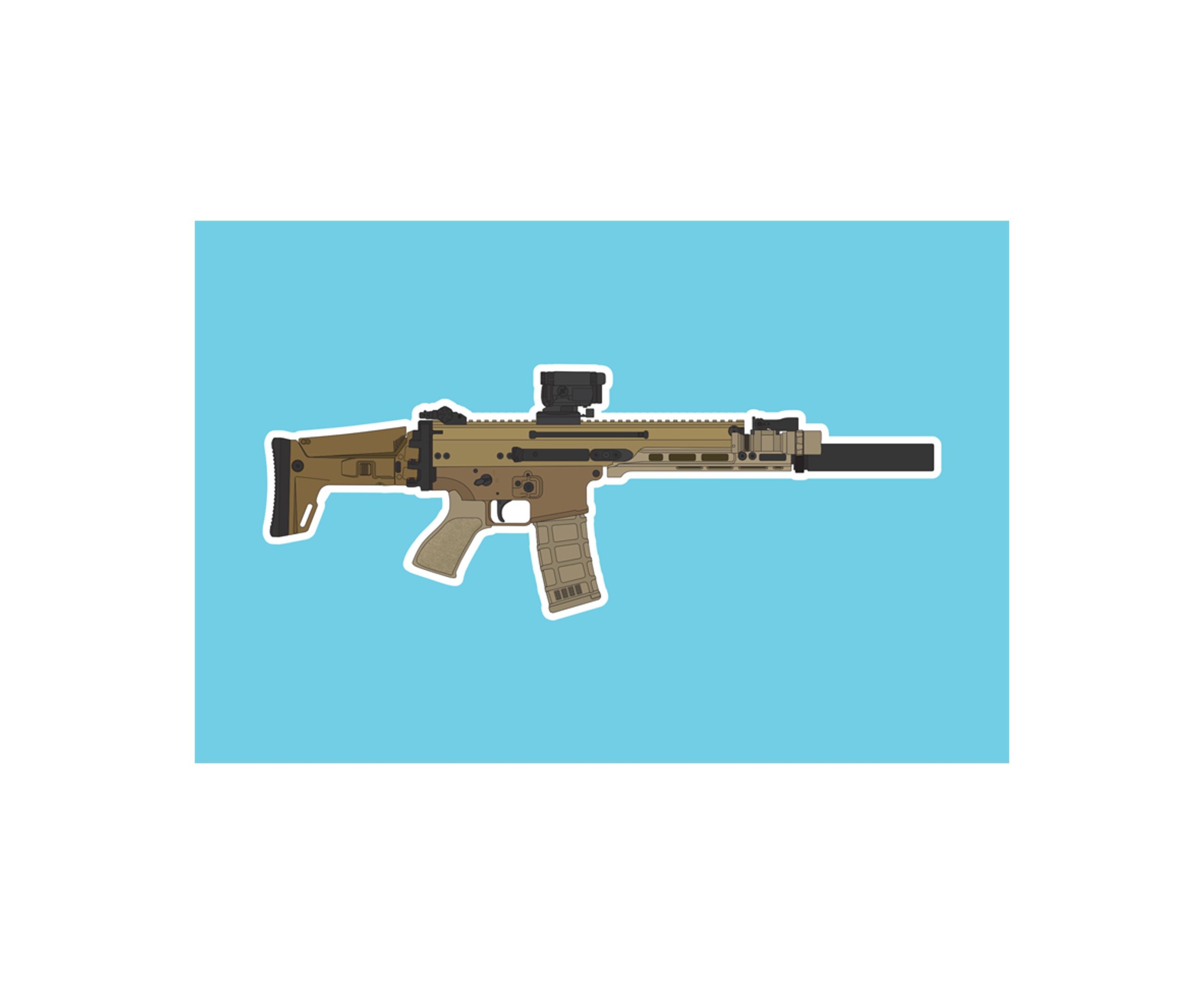 Kitfox Shorty SCAR-16 Sticker