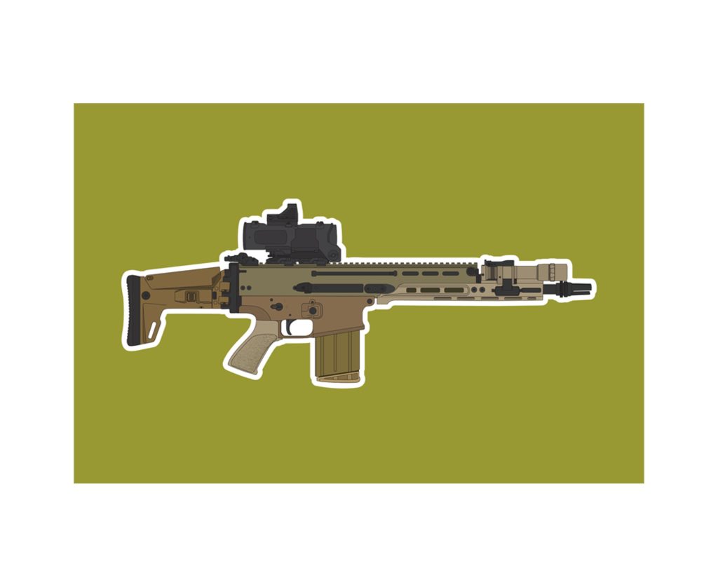 Kitfox Midlength SCAR-17 Sticker - Operationally Proven Tactical