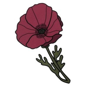 Kitfox Poppy Sticker