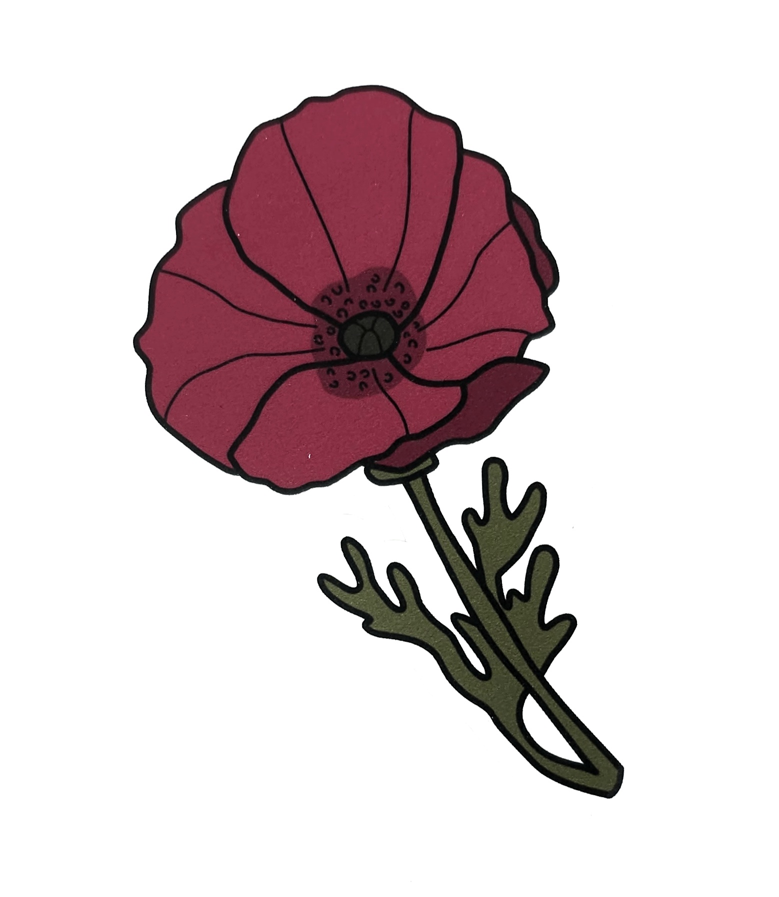Kitfox Poppy Sticker