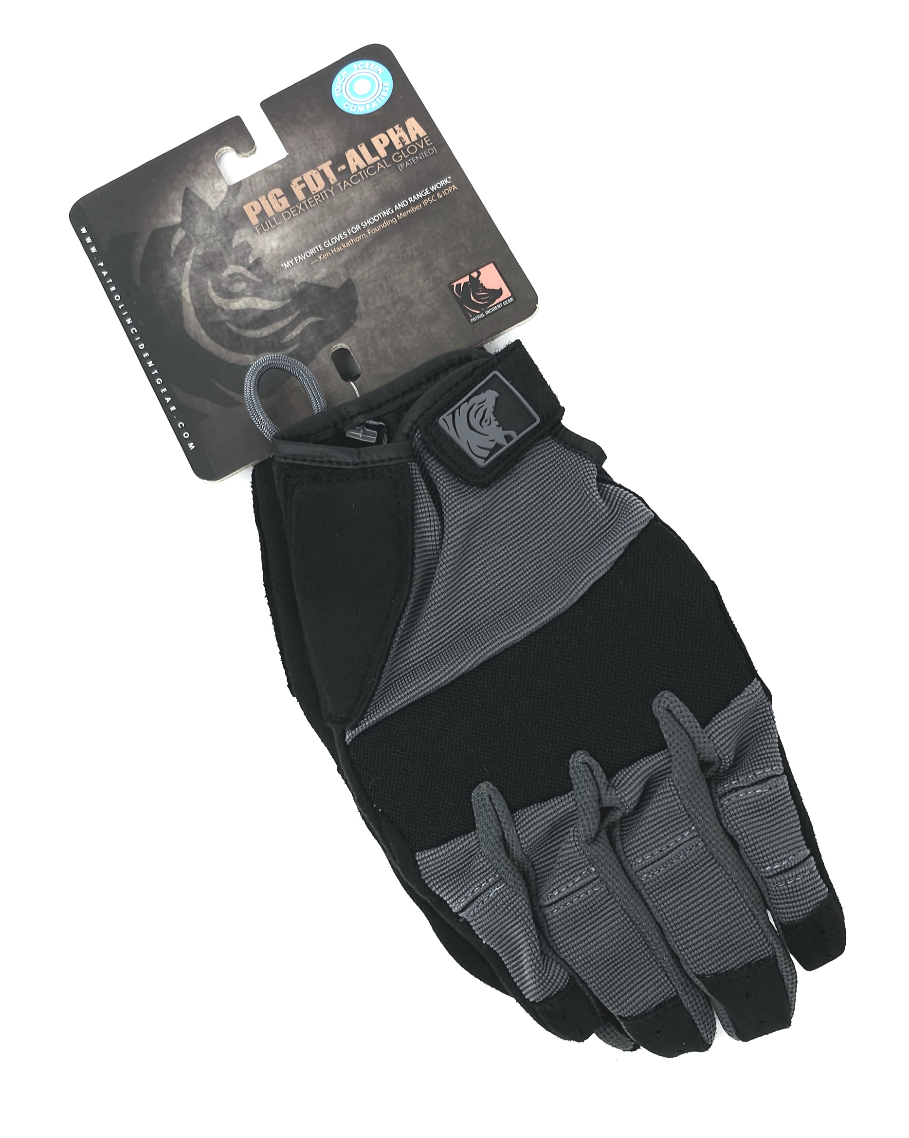 Clearance PIG Full Dexterity Tactical (FDT) Alpha Gloves, Carbon Grey, XXL