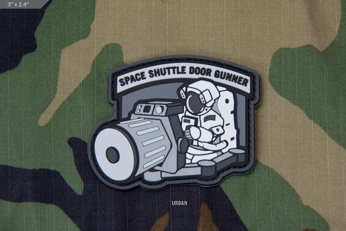 Clearance Mil-Spec Monkey Space Shuttle Doorgunner PVC Morale Patch